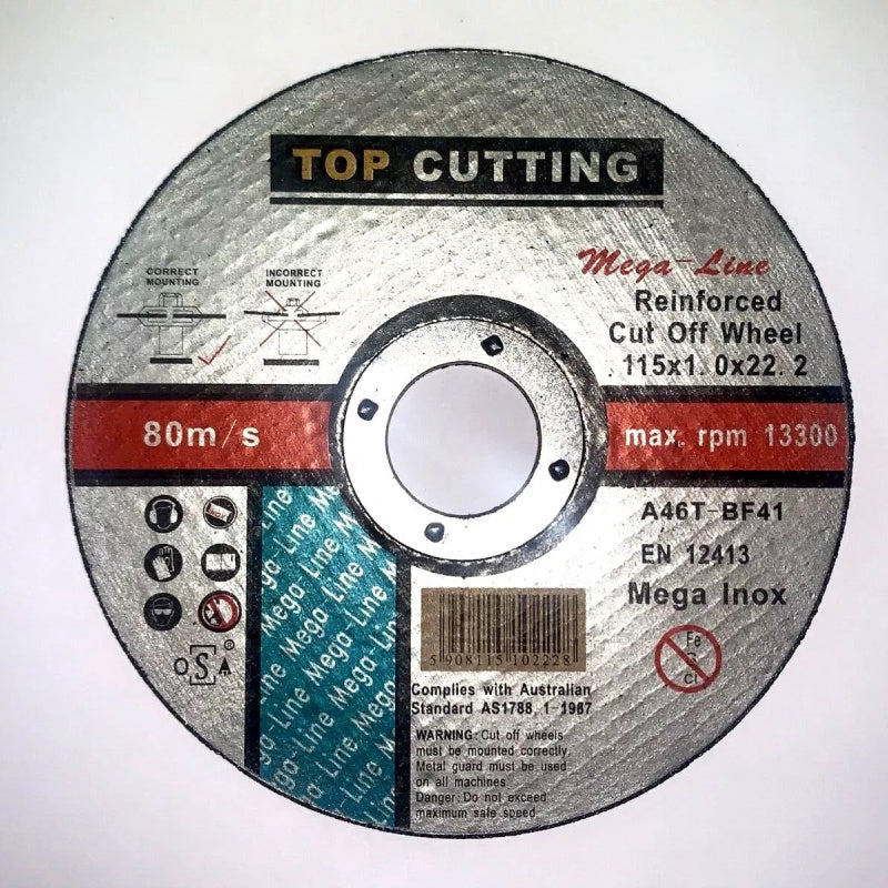 25 x 4.5" 115MM CUTTING DISC WHEEL THIN ANGLE GRINDER CUT OFF METAL STEEL FLAP