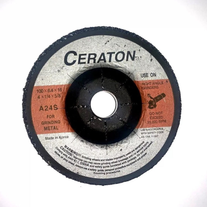 25 x 4" 100MM GRINDING DISC WHEEL 6.4MM ANGLE GRINDER CUT OFF METAL STEEL FLAP