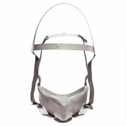 Gray horse bridle on a white background