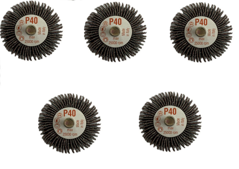 50mm X 20mm X 6.35mm Shaft Mount Flap Wheels (FW70143) 5 Pack and 10 Pack