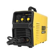 Yellow and black welding machine with 'Buddy' branding on a white background