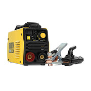 Yellow and black welding machine on a white background