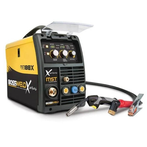 BossWeld welding machine with attachments on a white background