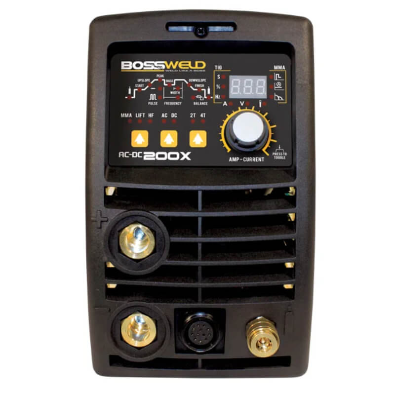 BossWeld AC-DC 200X welding machine on a white background