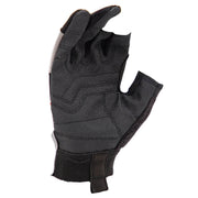 Black fingerless glove on a white background