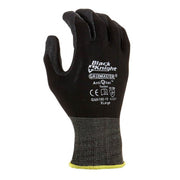 Black work glove with 'Black Knight' branding on a white background