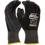 Black gloves with 'Black Knight' branding on a white background