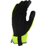 Black and yellow glove on a white background