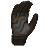 Black and gray glove on a white background