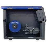 Weldclass welding machine with blue component on a white background
