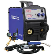 Weldclass welding machine with hoses and nozzles on a white background