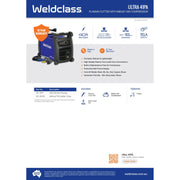 Weldclass Ultra 41PA plasma cutter with inbuilt air compressor on a white background