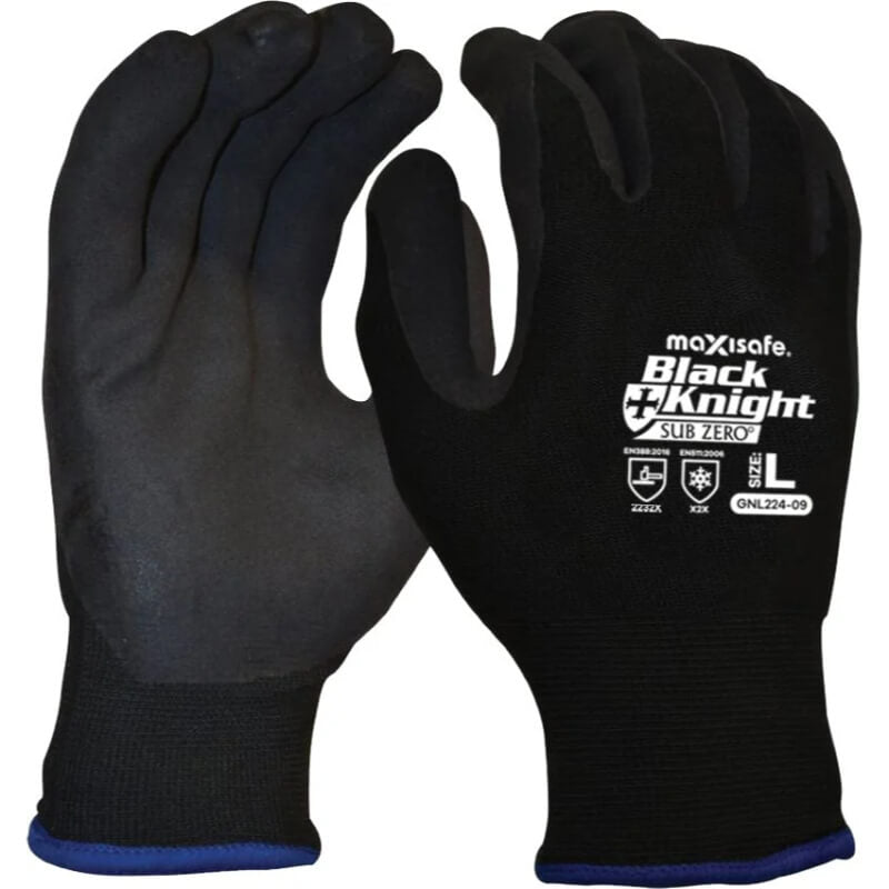 MAXISAFE Black Knight Gripmaster Sub Zero Thermal Glove - 12 PAIRS