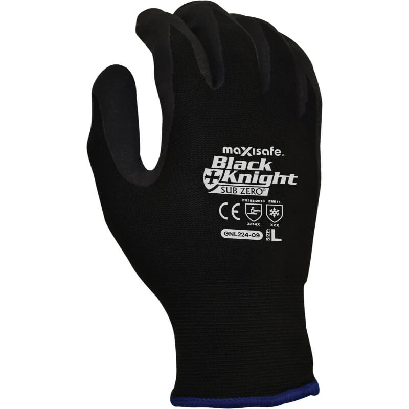 MAXISAFE Black Knight Gripmaster Sub Zero Thermal Glove - 12 PAIRS